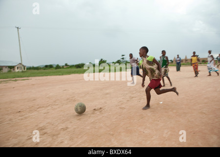 Girls play football in Dodoma, Tanzania, East Africa. Stock Photo