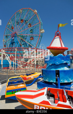 Amusement park rides Stock Photo