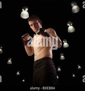 Cage fighter Stock Photo