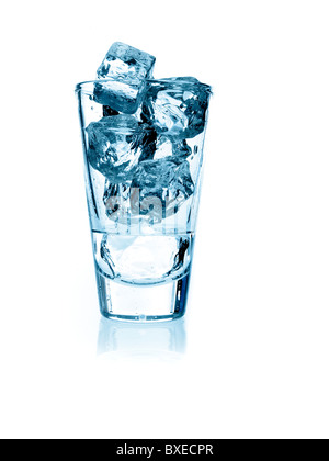 Ice cubes in glass Stock Photo