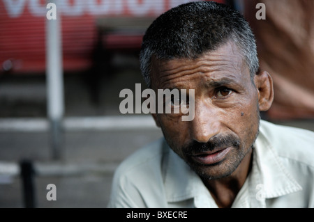 Portrait of a man in Srinagar. Stock Photo