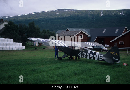 Grasshopper observasion plane from second world war. Restored war plane, Grasshopper, US war plane Stock Photo