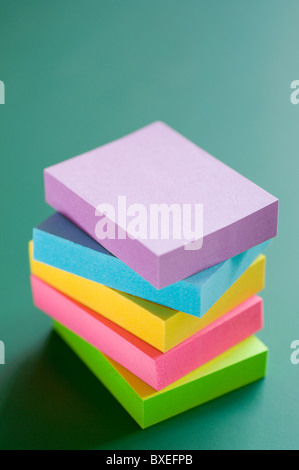 Stack of note pads Stock Photo