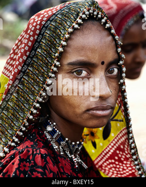 Gadia Lohar. Nomadic Rajasthan young woman. India's wandering blacksmiths. India Stock Photo