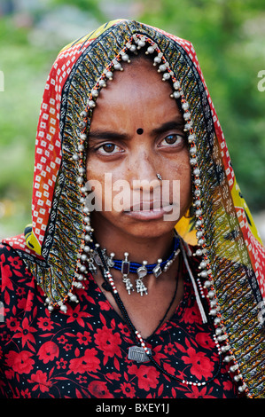 Gadia Lohar. Nomadic Rajasthan young woman. India's wandering blacksmiths. India Stock Photo