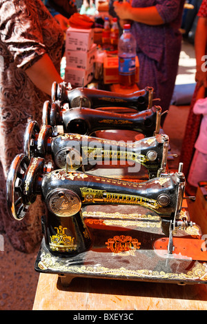 Turkmenistan - Ashgabat - Sunday Market - sewing machines for sale Stock Photo