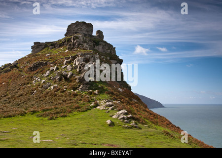Castle Rock in the Valley of the Rocks, Lynton, North Devon, UK Stock Photo