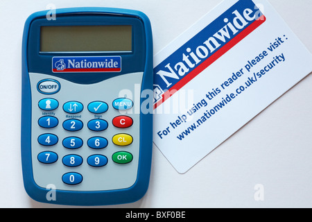 Nationwide card reader cardreader with help card on white background Stock Photo