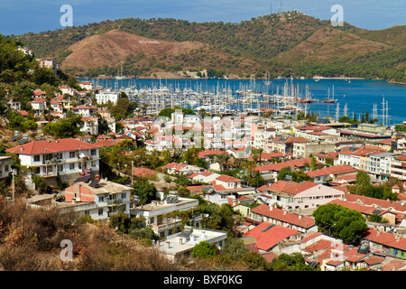Turkey Fethiye View Across The Harbour Stock Photo