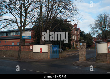 One of the Hucknall Road entrances to Nottingham City Hospital,Nottinghamshire, England, UK. Stock Photo