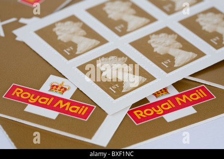 UK Royal Mail First class stamp booklets Stock Photo