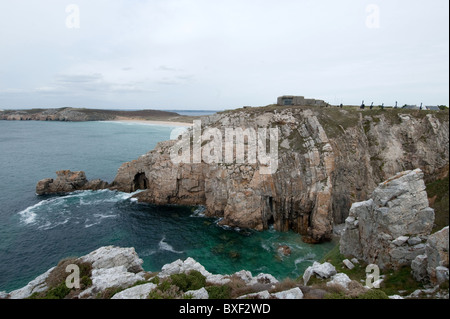 Bunker at Pointe de Penhir near Camaret sur Mer Brittany France Stock