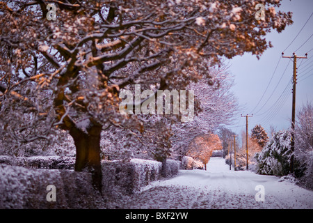 Wintery scenes from Warfield, Bracknell, Berkshire, UK Stock Photo