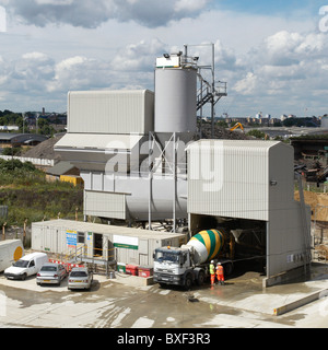 Cement works depot Greenwich South-East London UK Stock Photo