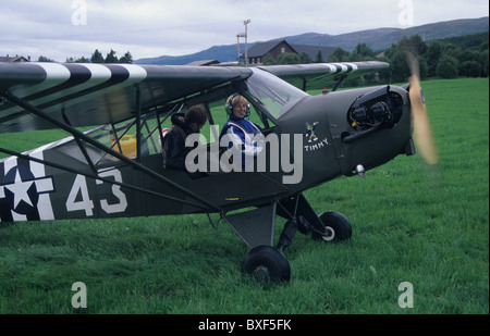 Grasshopper observasion plane from second world war. Restored war plane, Grasshopper, US war plane Stock Photo