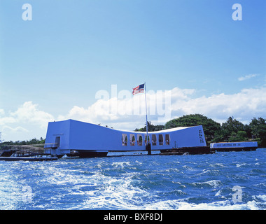 The USS Arizona Memorial, Pearl Harbor, Honolulu, Oahu, Hawaii, United States of America Stock Photo