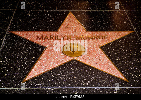 Marilyn Monroe star, Hollywood Walk of Fame, Hollywood Boulevard ...