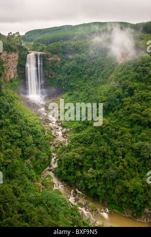 Karkloof Falls plunging 88 metres into the Karkloof Valley. Howick. KwaZulu Natal Midlands, South Africa. Stock Photo
