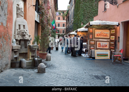 Outdoor art exhibition in Via Margutta, Rome Italy Stock Photo