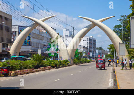 Tusks, Moi Avenue, Mombasa, Kenya Stock Photo