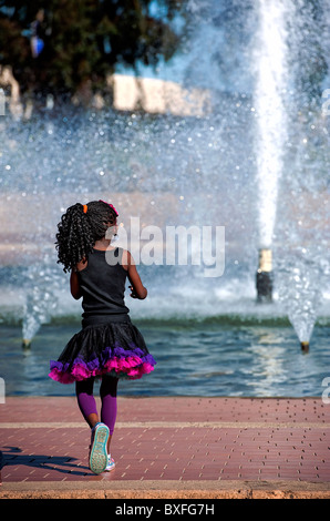 Looking at the Bea Evenson, Memorial Fountain, in Balboa Park, San Diego CA Stock Photo
