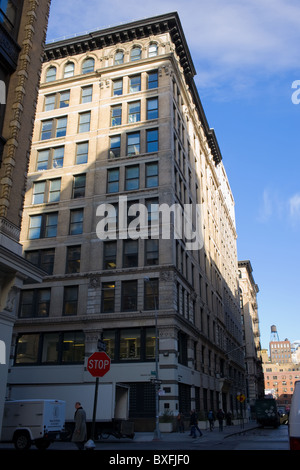 The Brown Building near NYU in East Village, site of Triangle Shirtwaist Factory fire in 1911, New York City Stock Photo