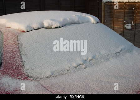 urban snow scene in Strood Kent Stock Photo