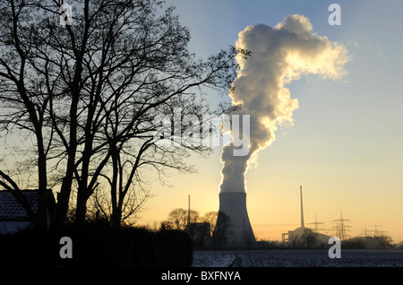 energy, nuclear power plant Isar, Niederaichbach, Essenbach, near Landshut, Lower Bavaria, Germany, Additional-Rights-Clearance-Info-Not-Available Stock Photo