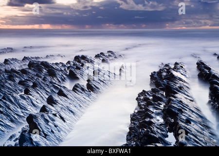 Welcombe Mouth, Devon, UK Stock Photo