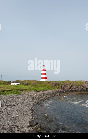 Brier Island Lighthouse, Nova Scotia, Canada. Stock Photo