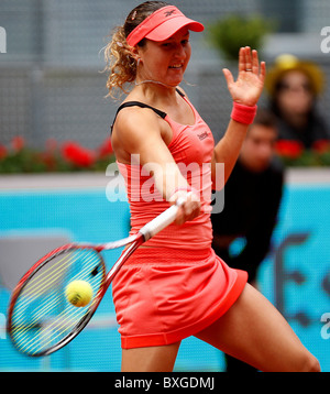 Shahar Peer (ISR) in action against Venus Williams (USA) Stock Photo