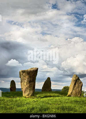 Stone circle four stones Robin Hood's Stride, Cratcliffe, Cliff Lane ...