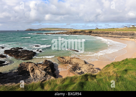 Treyarnon Bay on the North coast of Cornwall Stock Photo