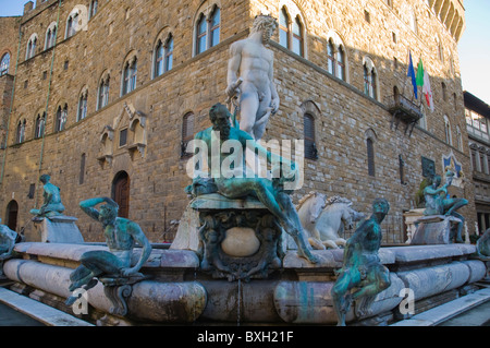 Neptune fountain Piazza della Signoria square central Florence (Firenze) Tuscany central Italy Europe Stock Photo
