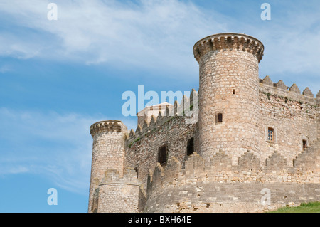 Castle. Belmonte, Cuenca province, Castilla La Mancha, Spain. Stock Photo