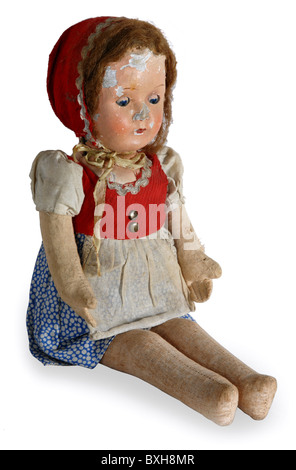 toys, doll, Little Red Riding Hood, Germany, circa 1900, Additional-Rights-Clearences-Not Available Stock Photo