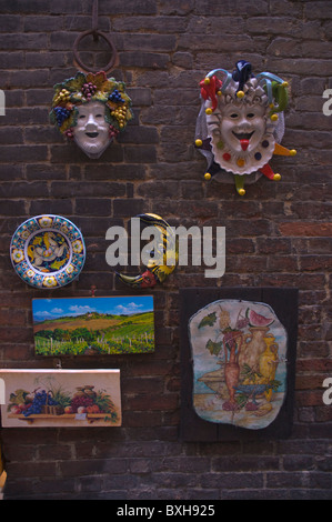 Souvenir shop exterior Siena Tuscany central Italy Europe Stock Photo