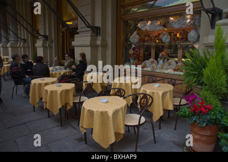 Cafe Gilli at Piazza della Repubblica square central Florence (Firenze) Tuscany central Italy Europe Stock Photo