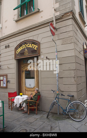 Cafe exterior at Piazza Sant'Ambrogio central Florence (Firenze) Tuscany central Italy Europe Stock Photo