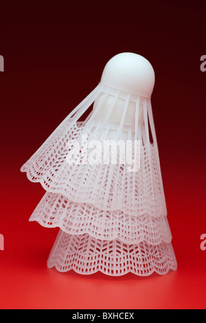 Three plastic shuttlecocks Stock Photo