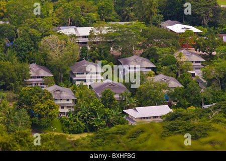 GAMBOA, PANAMA - Aerial view of houses in Gamboa, on Panama Canal. Stock Photo