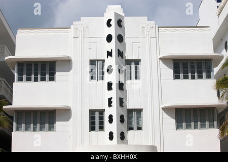 Congress Hotel art deco architecture on Ocean Drive, South Beach, Miami, Florida, United States of America Stock Photo