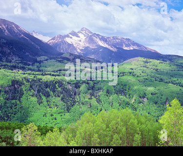 Mount Wilson from U.S. Forest Sunshine campground, San Juan National Forest, Colorado, USA Stock Photo