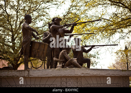 Monument to Haitian soldiers who fought in the American Revolutionary War in Savannah, Georgia, USA. Stock Photo