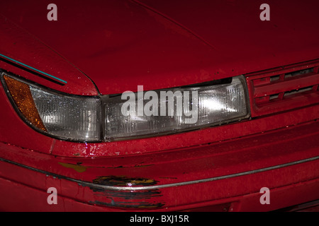 front of a dented car Stock Photo