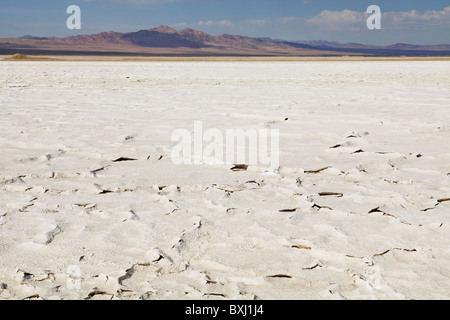 Surface cracks on the dry lake bed - Mojave Desert, California USA Stock Photo