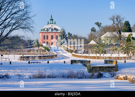 Moritzburg Fasanenschlösschen im Winter - Moritzburg Little Pheasant Castle in winter 04 Stock Photo