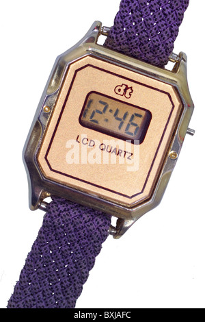 clock, watch, digital wristwatch, Germany, circa 1984, Additional-Rights-Clearences-Not Available Stock Photo
