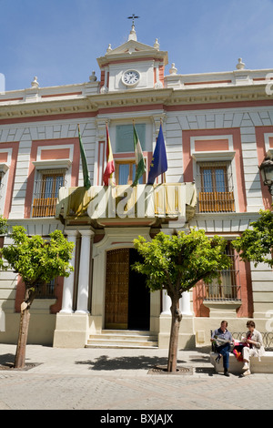 Town hall / Diputacion de Sevilla, Casa de la Provincia (local government office). Plaza del Triunfo, Seville. Spain. Stock Photo