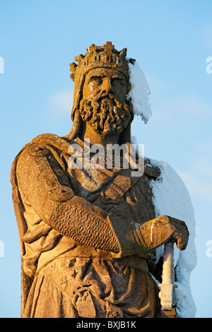 Statue of Robert the Bruce, King of Scots, on Stirling Castle Esplanade, Scotland, UK. Stock Photo